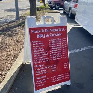 a sign in a parking lot