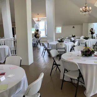 Balloon bouquets for great decor for graduation luncheon.