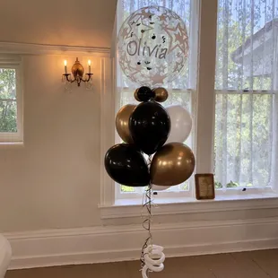 Balloon bouquet I ordered for graduation luncheon.