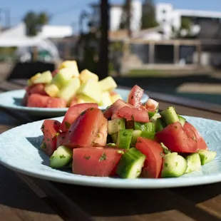 Cucumber and tomato salad