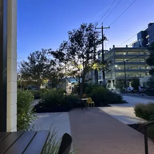 outside