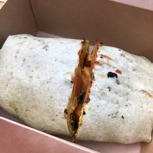 Sweet potato curry wrap