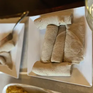 Veggie Combo - This injera is served with the veggies. Use it like bread and wrap the veggies in it.