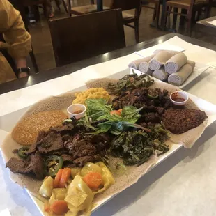 Veggie Combo + lamb and beef