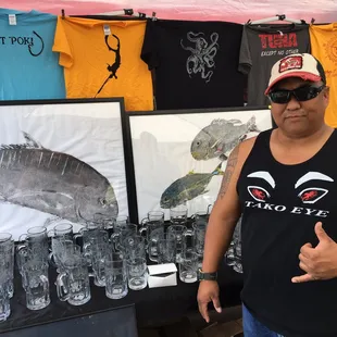 This guys prints of fish really grabbed me loved  them. Gyotaku by Cris Junya Visoria.