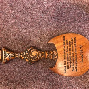 Taliga war club with tribal on handle, or custom order your own.