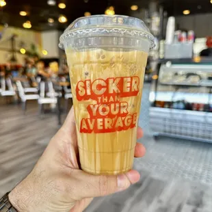Iced Salted caramel latte.