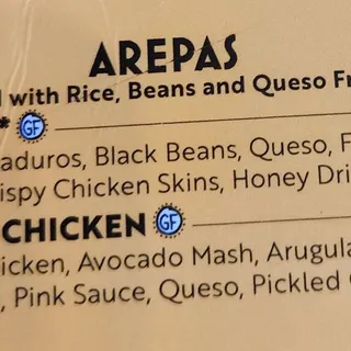 Braised Chicken Arepa