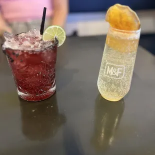 Mimosa and whiskey drink