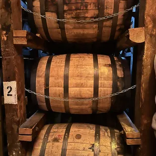 Barrels from the barrel house that smelled incredible.