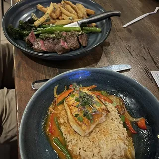 Red Thai Curry Halibut