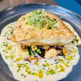 a plate of food on a table
