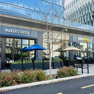 the outside of the building