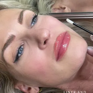 Pictured: Healed liner, fresh brow touch up and fresh lips:)