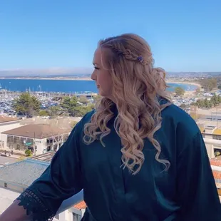 Juan also does a wonderful job on hair. He traveled to the coast to help me get ready for my wedding photo shoot