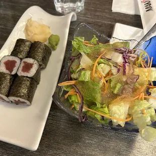 Tuna Roll and Side Salad