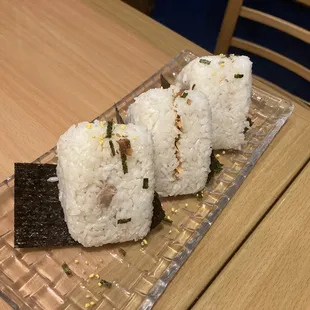 Onigiri - ume, tuna, salmon (Asian cuisine week)