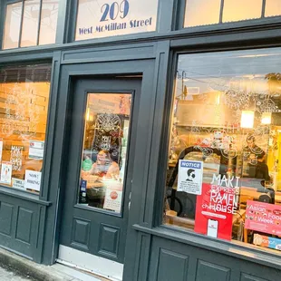 the front of the store