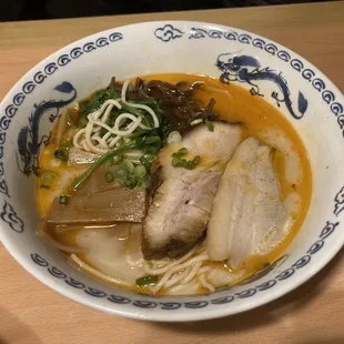 Tonkatsu ramen (ate too fast so the egg and some meat are gone!)
