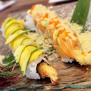 Mango Tango Roll and orange bowl roll