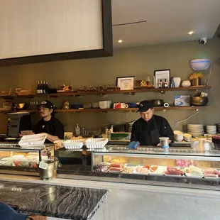 sushi and sashimi, interior