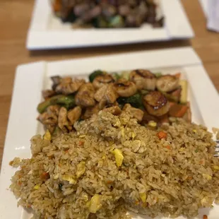 Chicken and scallop hibachi