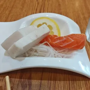 Thick sliced sashimi... I ate half of it before I remembered to take a picture.