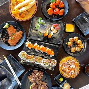 sushi and sashimi, food