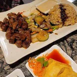 Steak hibachi dinner
