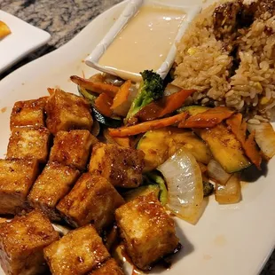 Tofu hibachi dinner