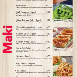 ramen and noodles, menu