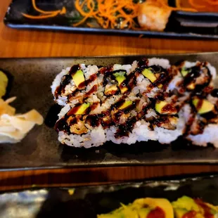 Grilled eel and avocado roll