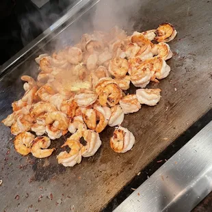 Delicious shrimp hibachi