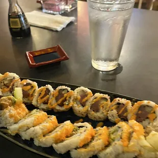 (Spicy Tuna Roll and Spider Roll)