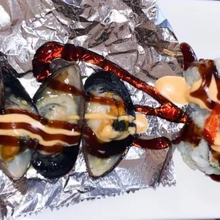Baked mussels