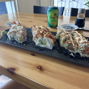 66. Crunch Roll 67. Salmon Tempura Roll 84. Spicy Tuna Tempura Roll