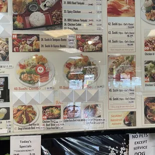 Menu - Bento and Sushi