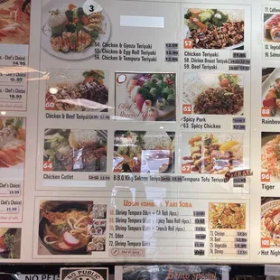 Menu - kitchen order, udon, and yakisoba