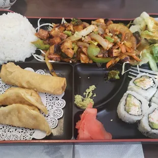 Spicy chicken bento box