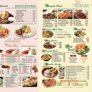 ramen and noodles, menu