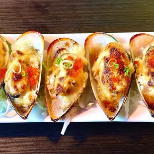 Baked mussels