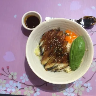 Complimentary strawberry-banana smoothie