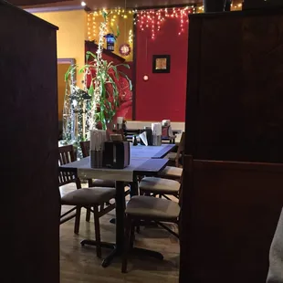 a kitchen counter with a bunch of food items on it