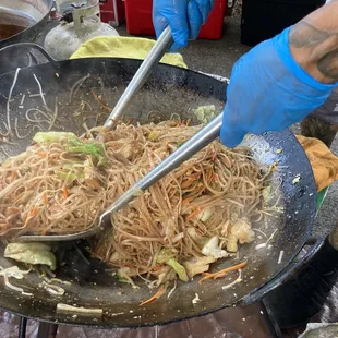He was making the pad Thai so I barged to ask for a pic...this is a carb choice