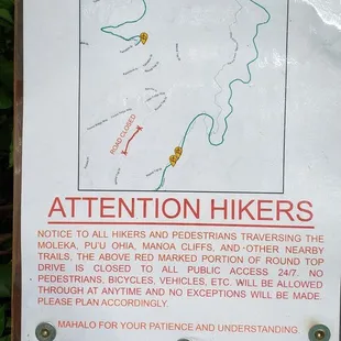 Part of Round Top Drive closed