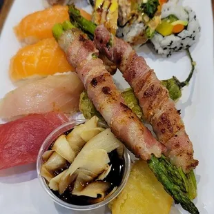 sushi, sashimi, sushi and sashimi, food