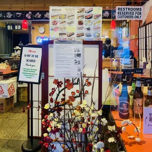 the interior of a restaurant