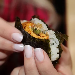 This was our first times trying Uni! The Uni was so buttery and creamy. It had a distinct oceanic flavor along with an incredible sweetness.