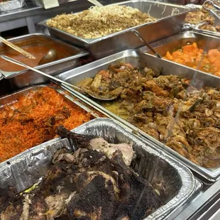 a variety of food items