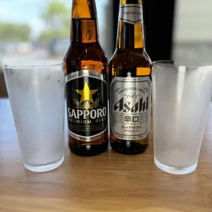 Cold Japanese beer before ramen is the perfect appetizer!